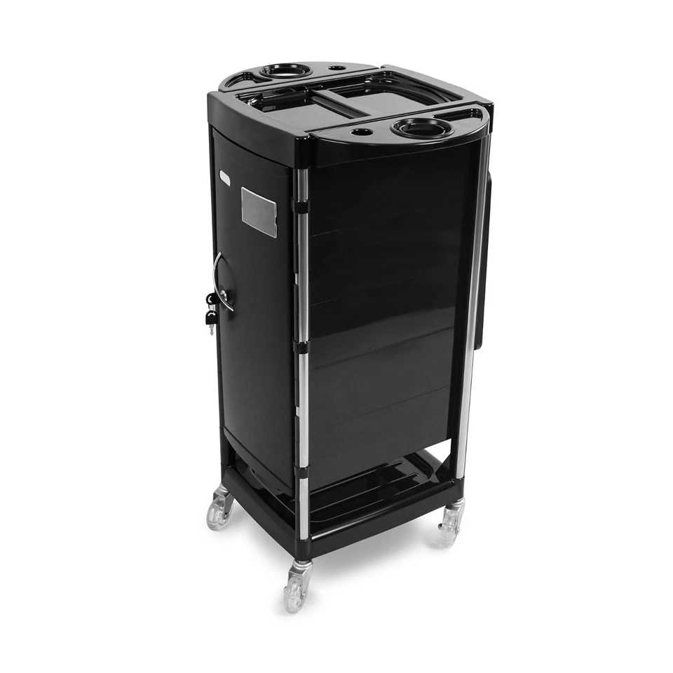 Sleek Minimalist Black Salon Cart high quality Sleek Minimalist Black Salon Cart high quality