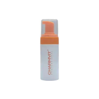 Clear Overcap White Plastic Foaming Soap Pump Bottle - Dual-Tone Orange Foamer Dispenser Packaging Manufacturer