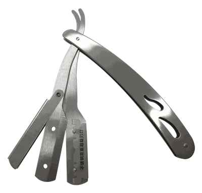 Model 74 Stainless Steel Straight Edge Barber Razor Holder Folding Manual Shaving Razor Frame