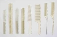 Professional Off-White Resin Hair Comb Set With Measurement Scale (M-Series: Models M01 To M09) - B2B Manufacturer Wholesale
