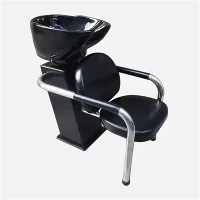 Sleek Integrated Black Salon Shampoo Bed