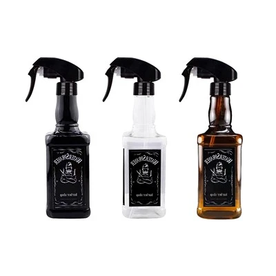 Vintage Small Square Whiskey Style Barber Water Spray Bottle - Fine Mist Trigger Sprayer Container Manufacturer