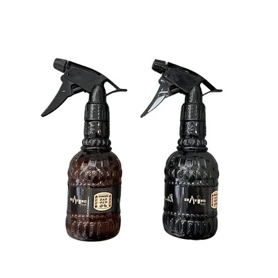 Vintage Textured Amber Glass Style Barber Water Spray Bottle Fine Mist Sprayer